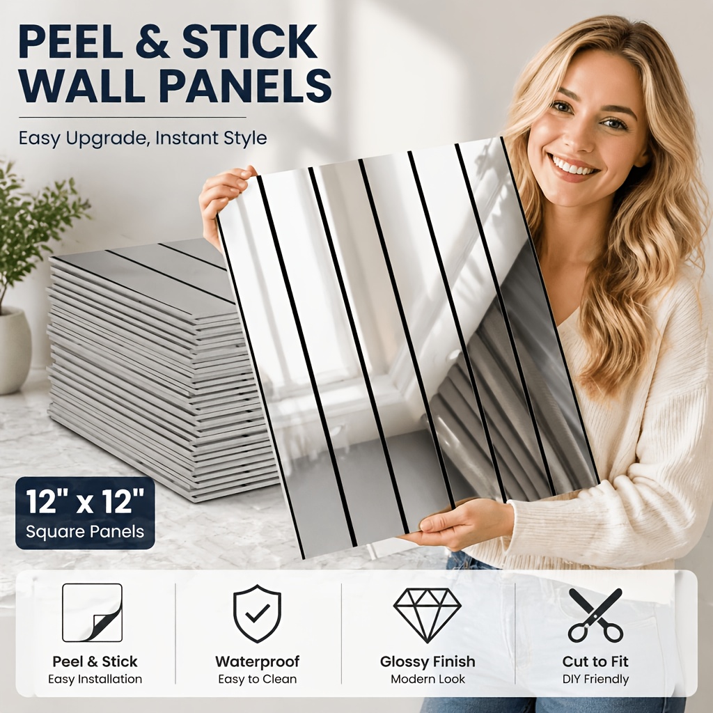 10pcs Striped Grid Self-Adhesi - đánh giá và giá Luxury Lifestyle Wallpaper