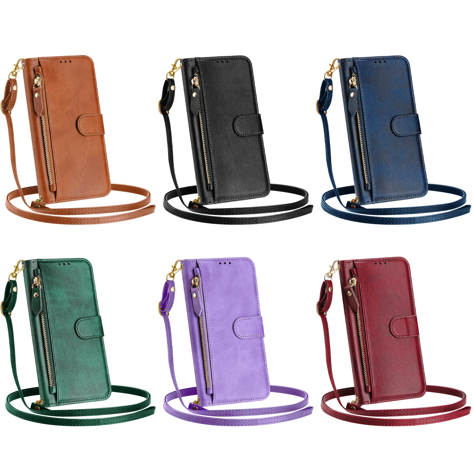 Crossbody Zipper Cards Solt Le - đánh giá và giá Leather Card Wallet