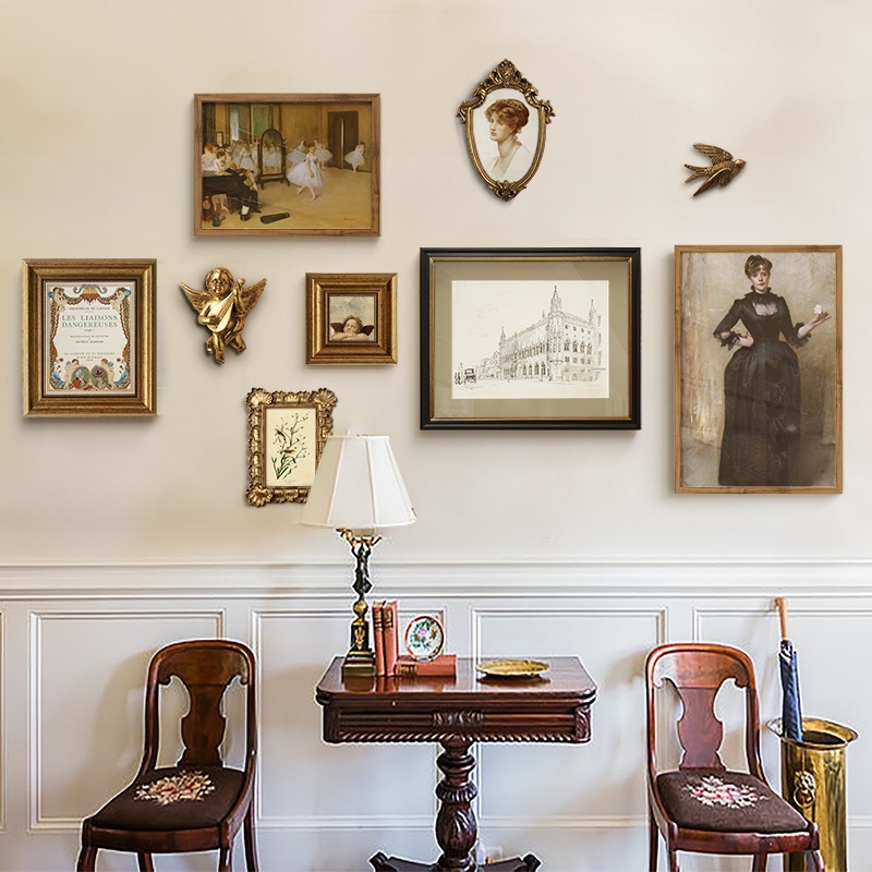 Retro Painting Frame Living Ro - đánh giá và giá Luxury Lifestyle Wallpaper