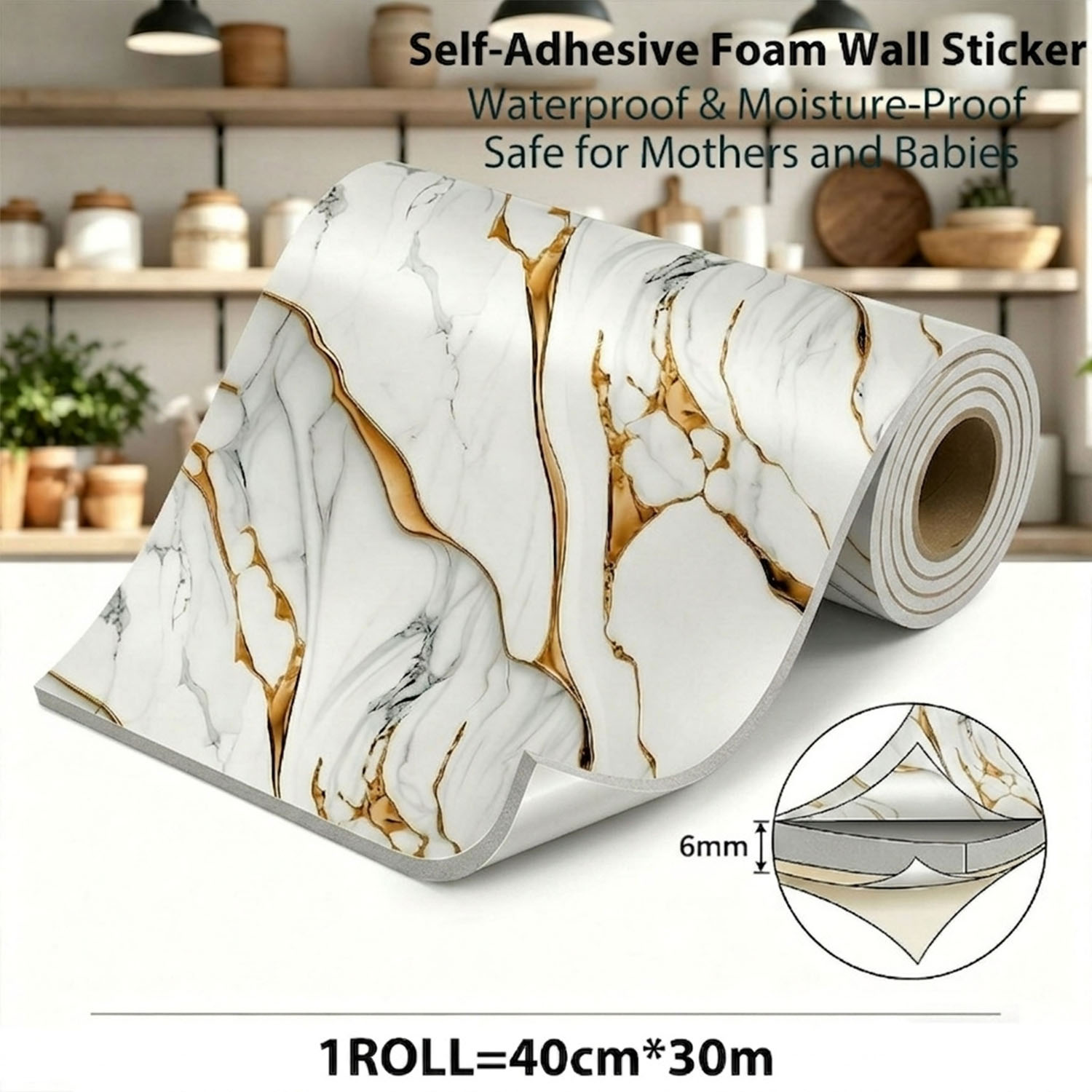 1 Roll Waterproof Self-Adhesiv - đánh giá và giá Luxury Lifestyle Wallpaper