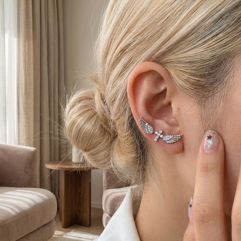 Angel Wings Cross Earrings Lux - đánh giá và giá Luxury Lifestyle For Women