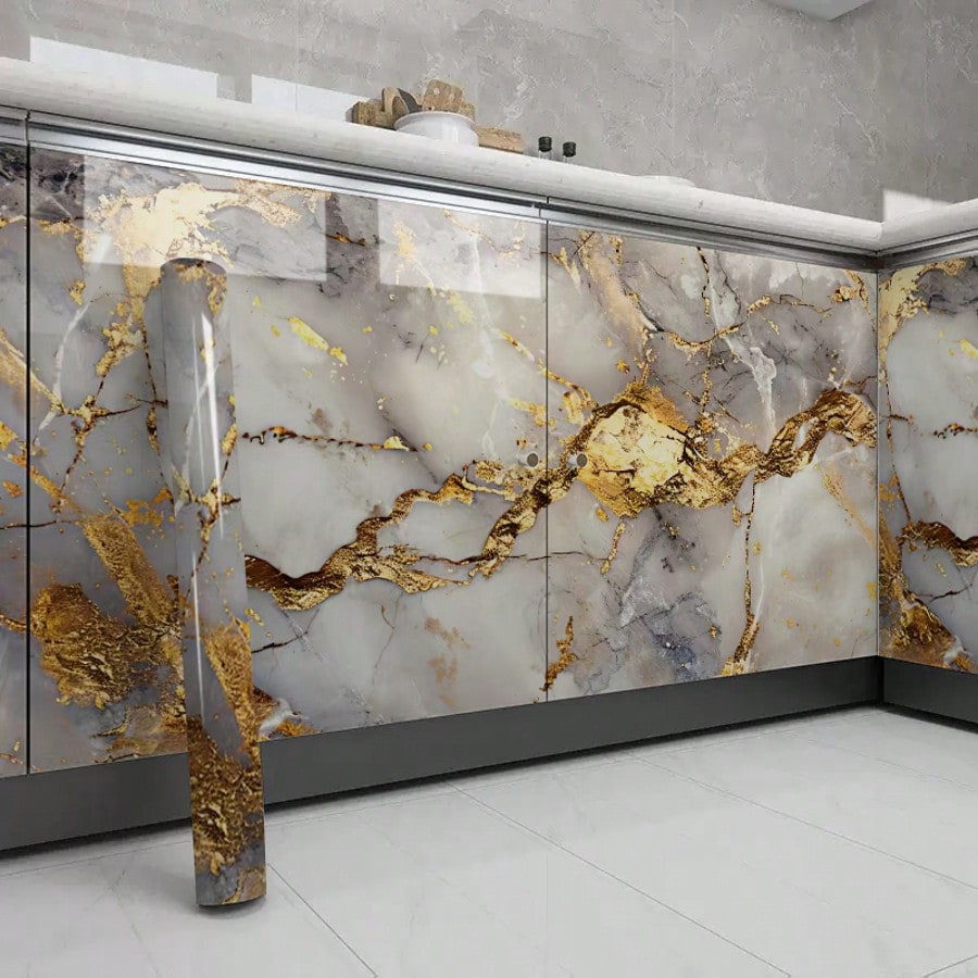 1roll Waterproof Marble Peel a - đánh giá và giá Luxury Lifestyle Wallpaper
