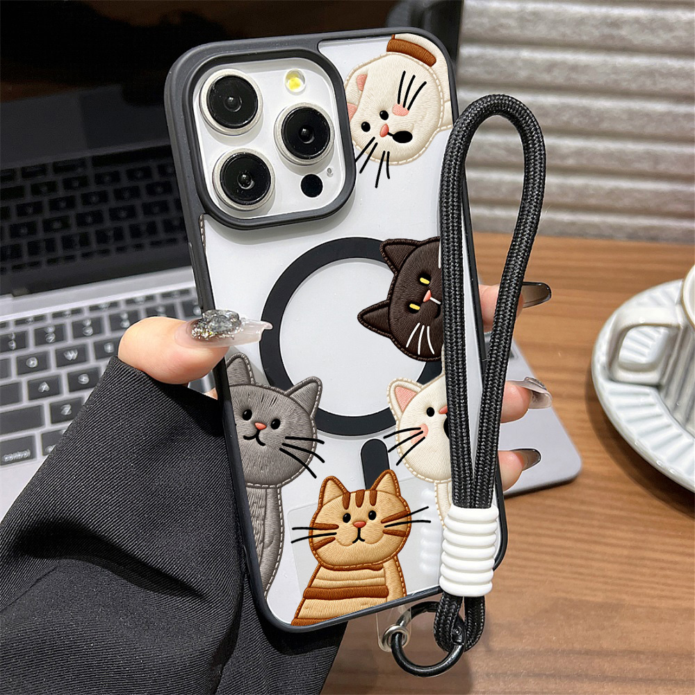 Cute Faux Embroidery Cat Phone - đánh giá và giá Apple Iphone 16