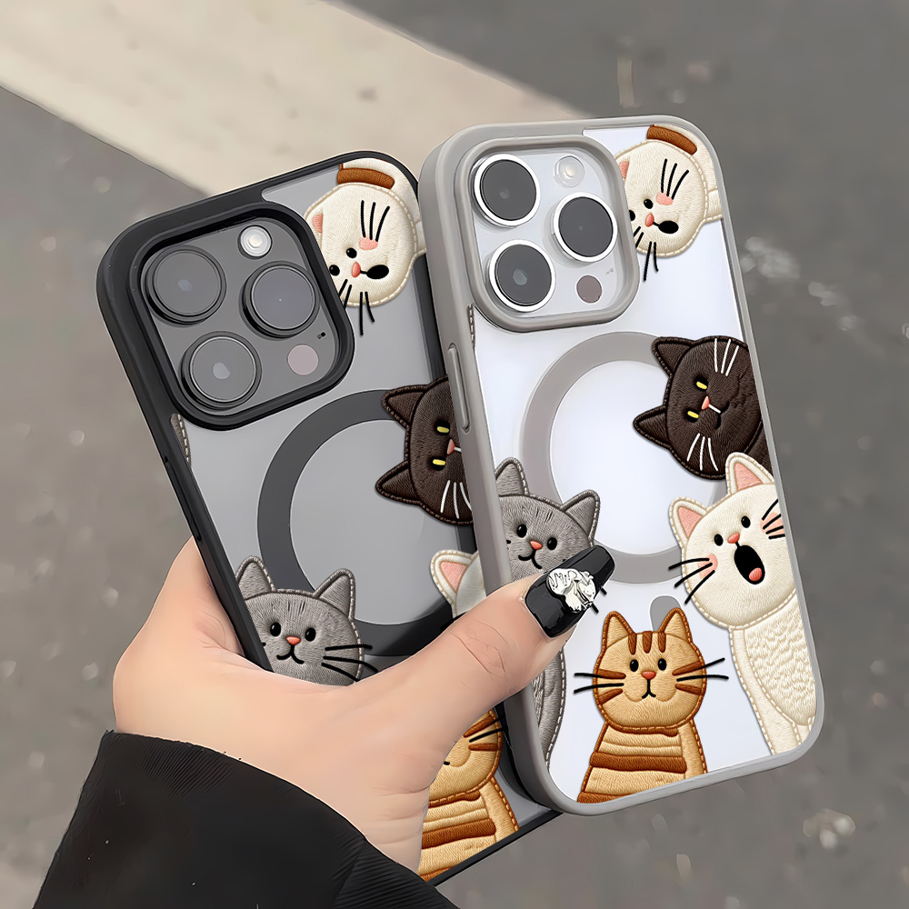 Cute Faux Embroidery Cat Phone - đánh giá và giá Apple Iphone 16